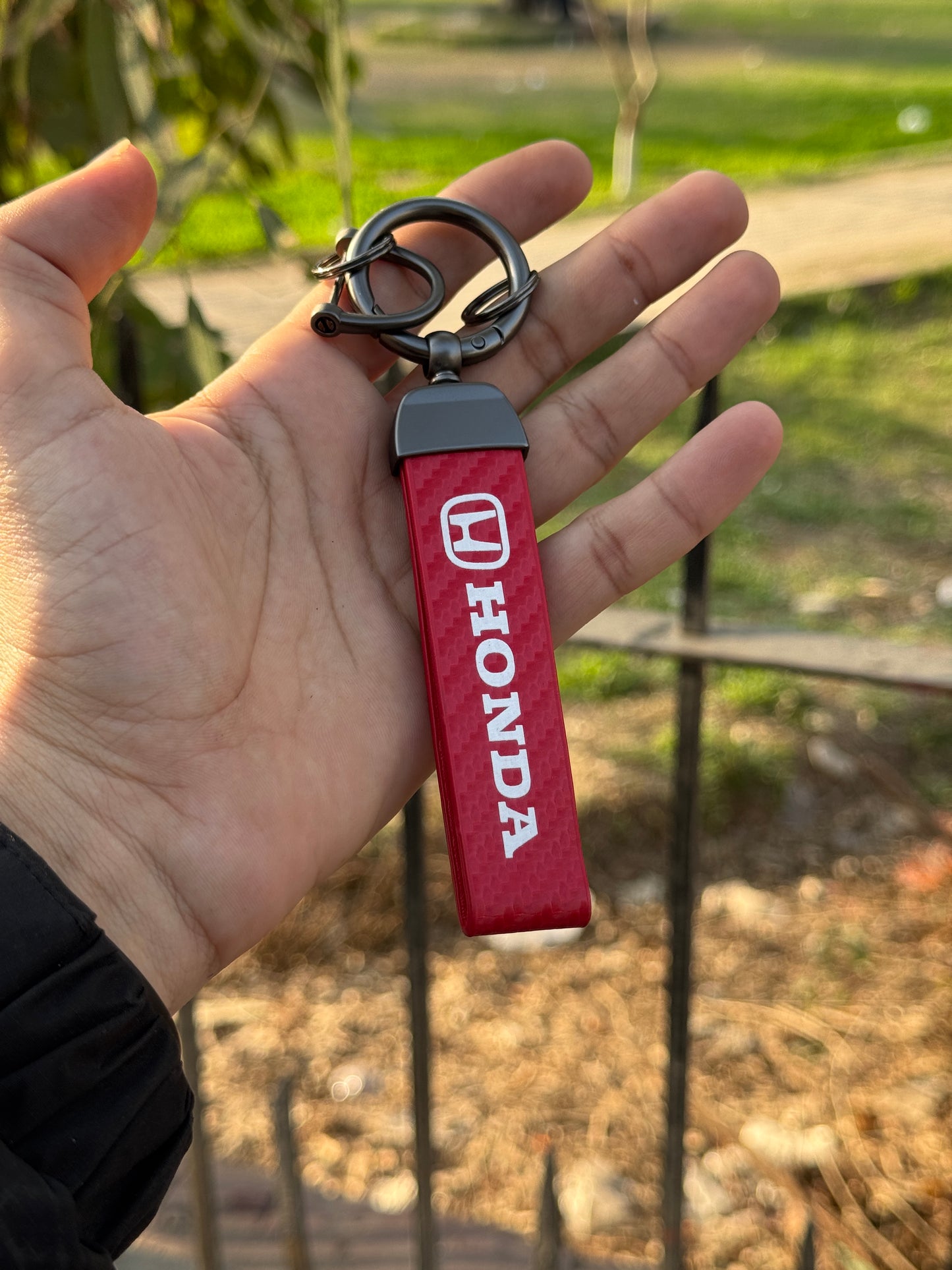 Imported carbon fiber keychain