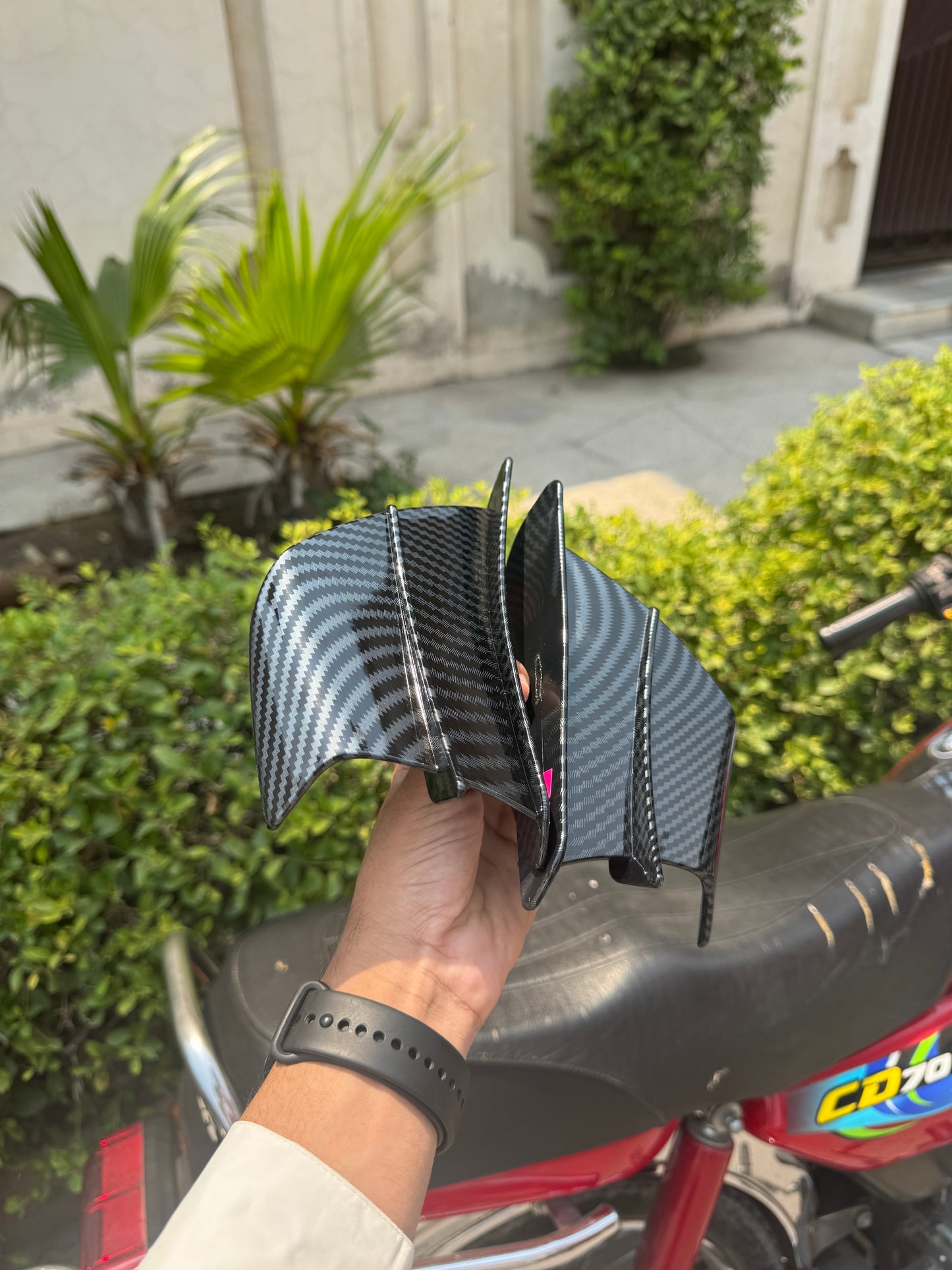Side wing let carbon clour