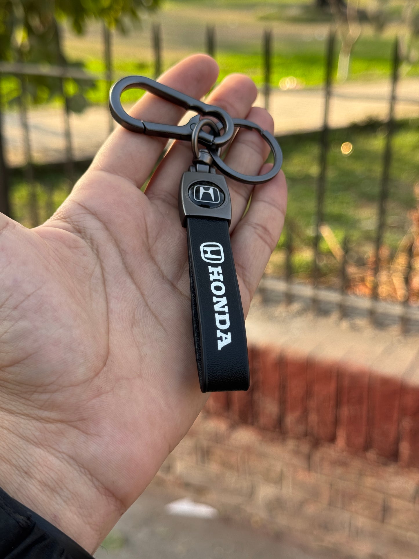 Imported lather key chain