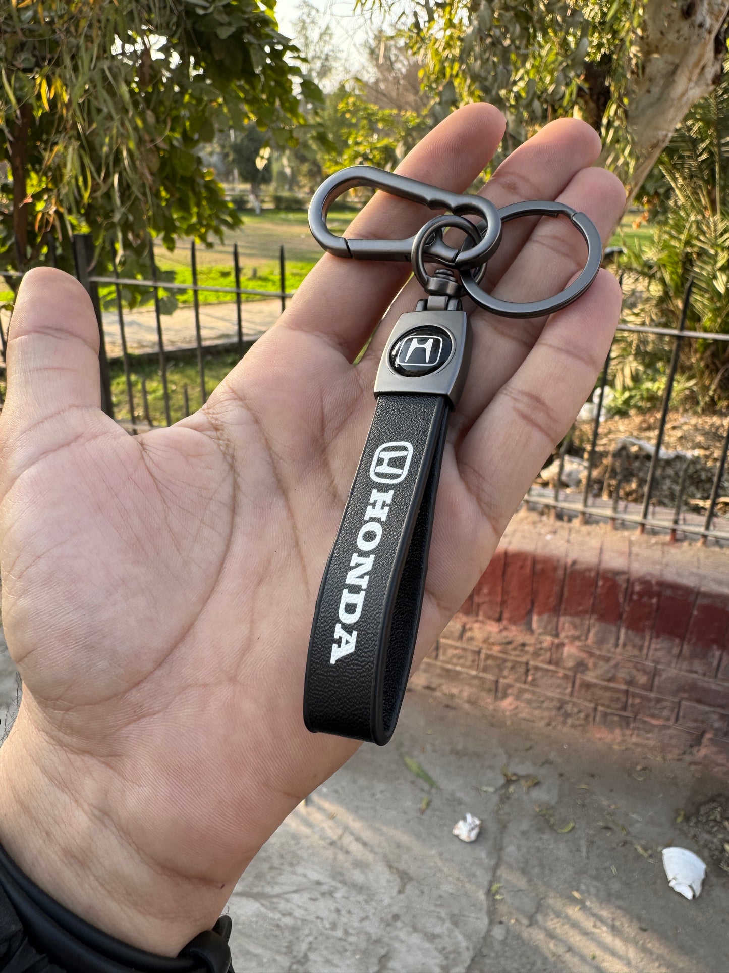 Imported lather key chain