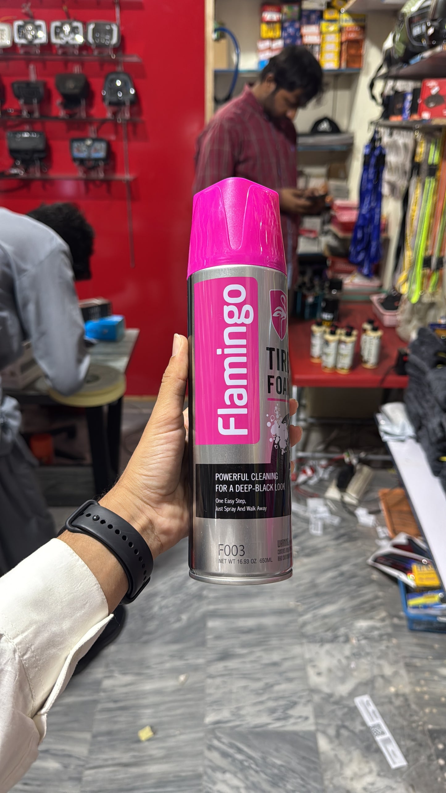 Falmingo tire foam cleaner